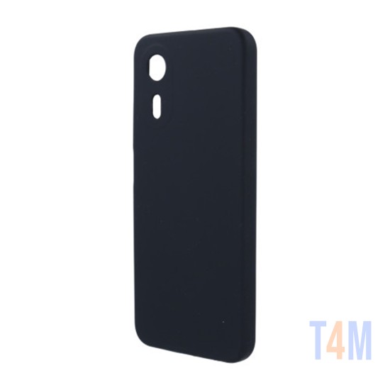 Funda de Silicona con Marco de cámara para Oppo A17 Negra